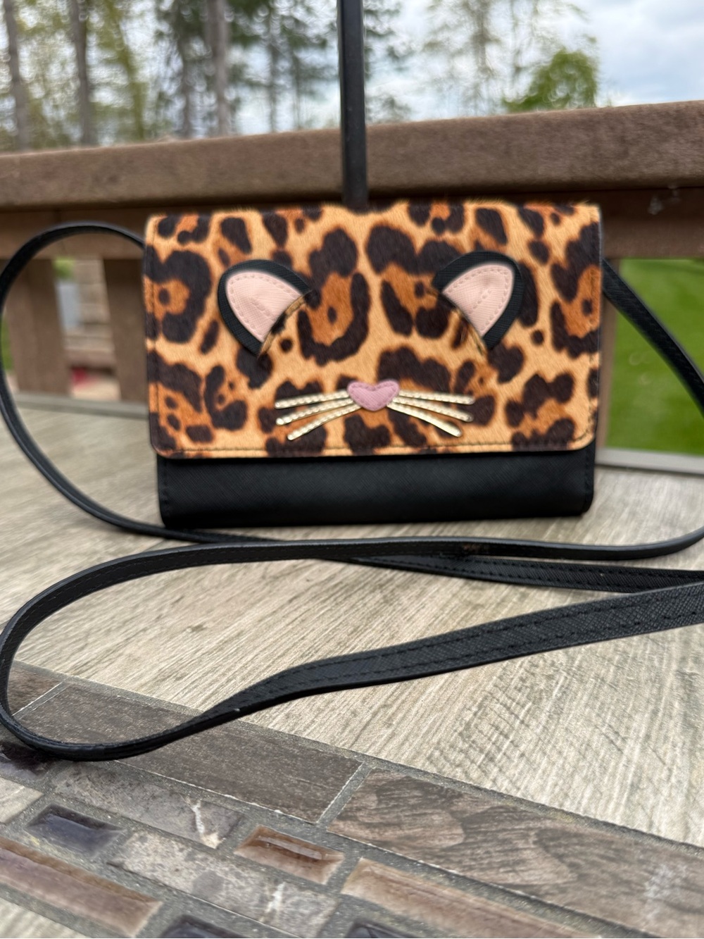 NWOT Spade New York Run Wild Leopard Summer Crossbody Bag
